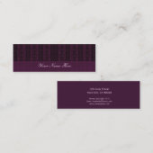 紫色の黒くエレガントなパターン スキニー名刺 (正面/裏面)