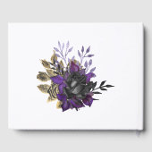 紫色の黒と金ゴールドゴシック結婚ズ ゲストブック (裏面)