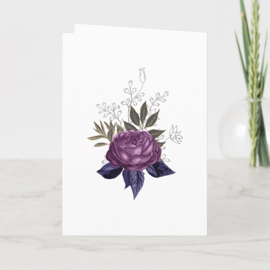 紫色の黒と金ゴールドゴシック結婚ズ プログラム (裏面)