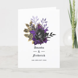 紫色の黒と金ゴールドゴシック結婚ズ プログラム