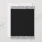 紫色の黒と銀の民族少女の赤ちゃんシャワー 招待状 (裏面)