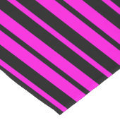 紫色の黒の垂直ストライプパターンデザイン ショートテーブルランナー (コーナー)