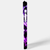 紫色の黒の幾何学的スモーク抽象芸術モノグラム Case-Mate iPhoneケース (裏面 / 左)