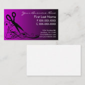 紫色の黒は名刺毛の切断の衰退します 名刺 (正面/裏面)