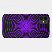 紫色の黒ストライプのいiPhoneケース選択カラー Case-Mate iPhoneケース (裏面(横))