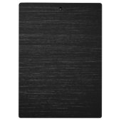 紫色の黒ブラシ仕上げ金属グリッターモノグラム クリップボード (裏面)