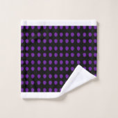 紫色の黒水滴バスタオルセット バスタオルセット (ウォッシュタオル)