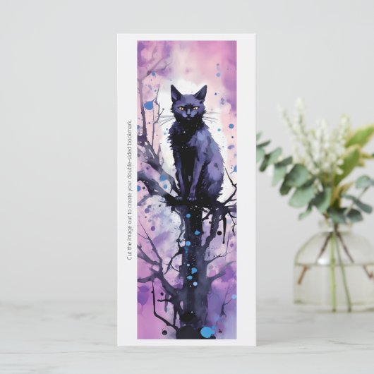 紫色の黒猫のブックマークを作成魔法 (スタンド正面)
