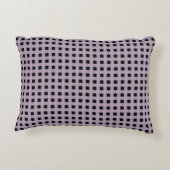 紫色の黒織りパターン アクセントクッション (裏面)