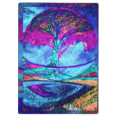 紫色の黙想の生命の樹 クリップボード (裏面)