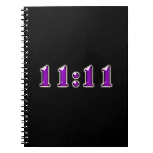 紫色の11:11数 ノートブック (正面)