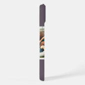 紫色の3つの写真のデザイン編集可能なカラーモノグラム iPhoneケース (右側面)