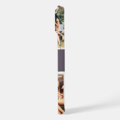 紫色の3つの写真のデザイン編集可能なカラーモノグラム iPhoneケース (左側面)