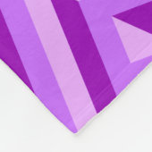 紫色の3トーンダイヤモンドパターン フリースブランケット (角)