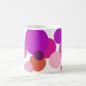 紫色の70年代水玉模様 コーヒーマグカップ (中央)