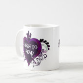 (紫色の)マグに玉を付けるために生まれて下さい マグカップ (正面左)