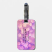 紫色の《写真》ぼけ味およびタイポグラフィ|の冒険は待ちます ラゲッジタグ (裏面縦)