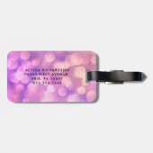 紫色の《写真》ぼけ味およびタイポグラフィ|の冒険は待ちます ラゲッジタグ (裏面横)