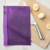 紫色の《写真》ぼけ味 キッチンタオル (四つ折り)