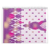紫色のaの混合によって特徴づけられる活発なデザイン カレンダー (カバー)