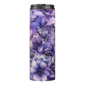 紫色のAnemoneフローラ追加の名前のカスタムギフト タンブラー (裏面)