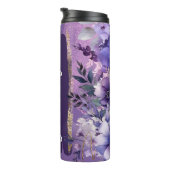 紫色のAnemoneフローラ追加の名前のカスタムギフト タンブラー (回転右)