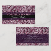 紫色のBohoシックなパターン名刺のテンプレート 名刺 (正面/裏面)