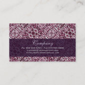 紫色のBohoシックなパターン名刺のテンプレート 名刺 (裏面)