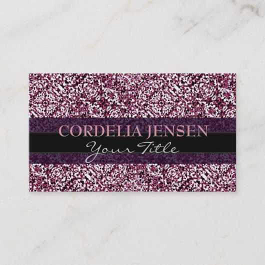 紫色のBohoシックなパターン名刺のテンプレート 名刺 (正面)