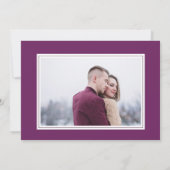 紫色のBoho水彩花の日付を保存 招待状 (裏面)