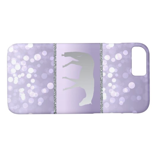 紫色のBrokehの銀製の西部の喜びの馬 Case-Mate iPhoneケース (裏面(横))