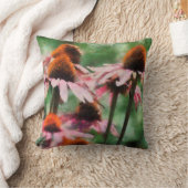 紫色のConeflowerのアートワークの装飾用クッション クッション (ブランケット)