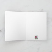 紫色のConeflowerの挨拶状 カード (内部)