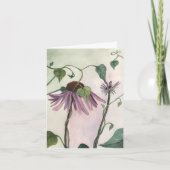 紫色のConeflower Notecard カード (正面)