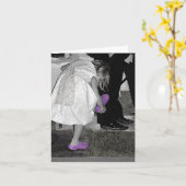 紫色のCrocs カード (黄色い花)