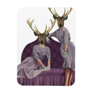 紫色のDresses.jpgのシカの双生児 マグネット