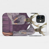 紫色のDresses.jpgのシカの双生児 Case-Mate iPhoneケース (裏面(横))