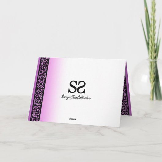 紫色のEidムバラクの月のモスク シーズンカード (裏面)