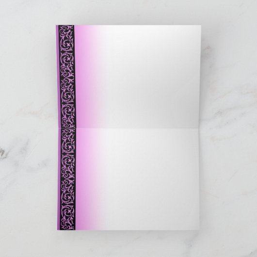 紫色のEidムバラクの月のモスク シーズンカード (内部)