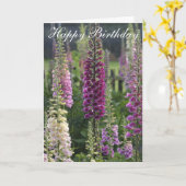 紫色のfoxgloves…カード カード (黄色い花)