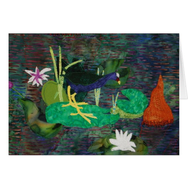 紫色のGallinule (正面横)