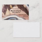 紫色のGeodeの瑪瑙の水晶 名刺 (正面/裏面)