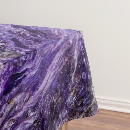 紫色のGeodeのYggdrasil銀製の生命の樹 テーブルクロス (インサイチュ)