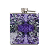 紫色のGeodeのYggdrasil銀製の生命の樹 フラスク (裏面)