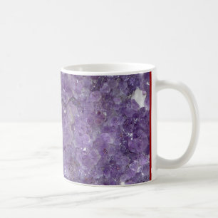 紫色のGeode -すみれ色の水晶宝石用原石 コーヒーマグカップ