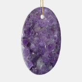 紫色のGeode -すみれ色の水晶宝石用原石 セラミックオーナメント (右)