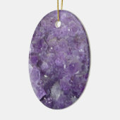 紫色のGeode -すみれ色の水晶宝石用原石 セラミックオーナメント (左)