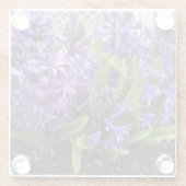 紫色のHyacinths ガラスコースター (裏面)