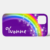 紫色のipadエアケースに虹の名前を付ける Case-Mate iPhoneケース (裏面 (横))