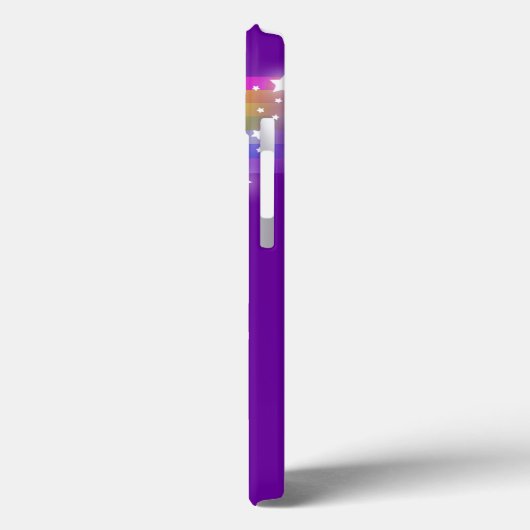 紫色のipadエアケースに虹の名前を付ける Case-Mate iPhoneケース (裏面 / 左)